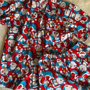 Vibrant Cartoon Character unisex Pajama Set